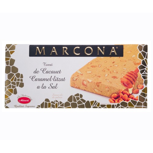 MARCONA Turrón blando cacahuete miel y sal 200 g.