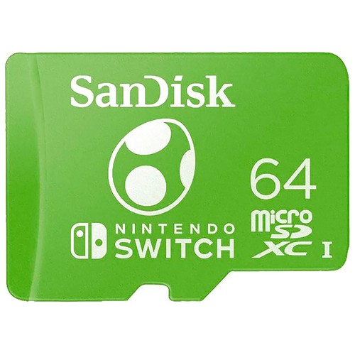 Tarjeta de memoria SANDISK Yoshi MicroSDXC 64GB, velocidad de lectura hasta 100mb/s.