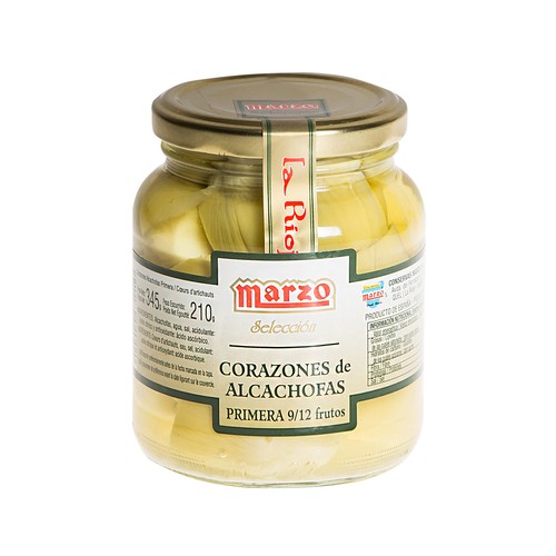 MARZO Alcachofas al natural 9/12 frutos 210 g.