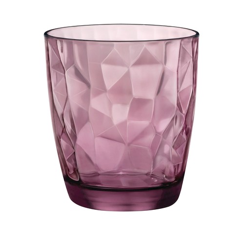 Vaso de vidrio color morado, 0,30 litros, Diamond BORMIOLI.
