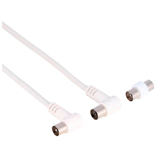 Cable QILIVE antena de 2 metros, color blanco.