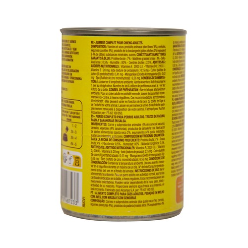 PRODUCTO ALCAMPO Bocaditos en salsa con trozos de vacuno 400 g.