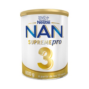 NAN Supeme pro Leche (3) de crecimiento, sin aceite de palma, a partir de 12 meses 800 g.