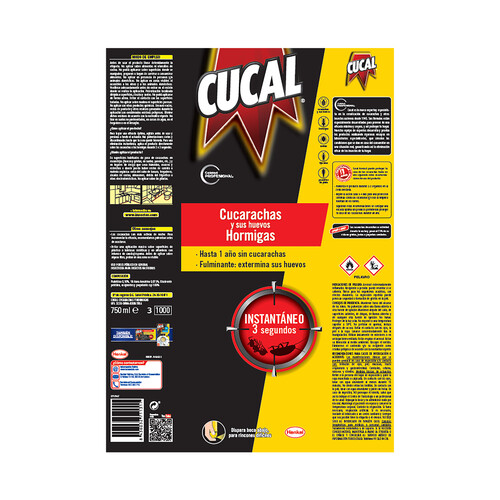 CUCAL Insecticida aerosol rastreros CUCAL 750 ml