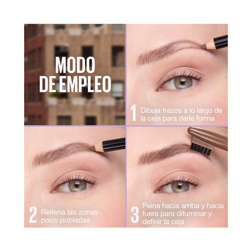 MAYBELLINE Quick shaper tono 05 Deep brown Lápiz para dar forma a las cejas, acabado natural.
