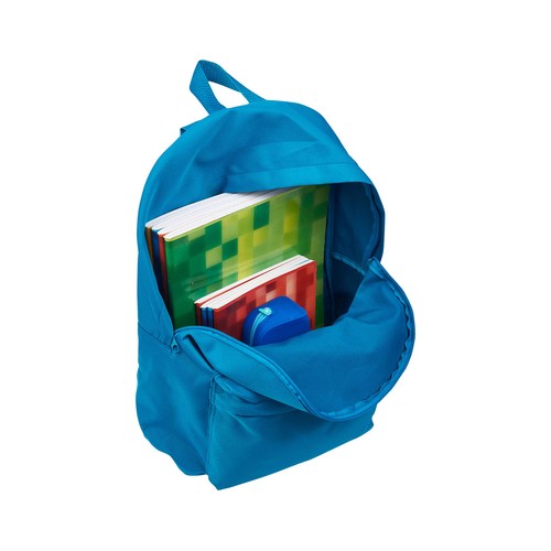 Mochila juvenil azul básica con 1 compartimento y bolsillo inferior, 24 litros PRODUDUCTO ECONÓMICO ALCAMPO, 31x42x3cm.
