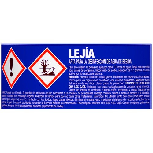 CONEJO Lejía amarilla 4 l.