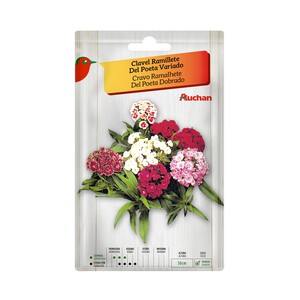 Imagen de Sobre de semillas para plantar claveles de la variedad del poeta de colores variados PRODUCTO ALCAMPO.