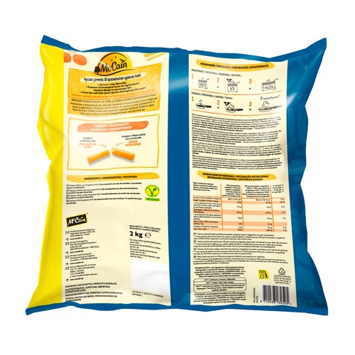 McCAIN Patas fritas largas y finas - Formato maxi 2kg.