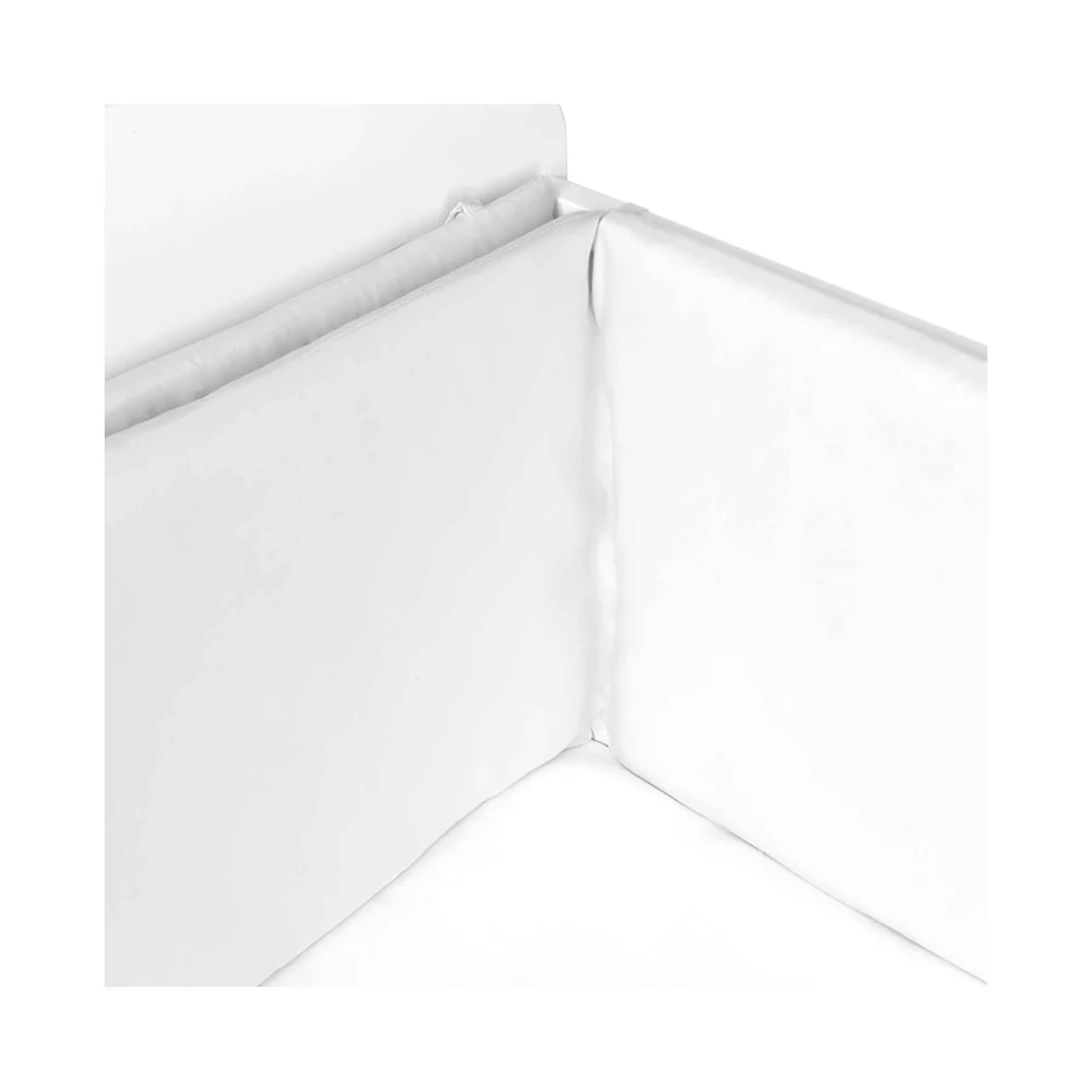 Protector de cuna liso, color blanco