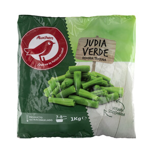 Imagen de AUCHAN Judías verdes redondas troceadas y ultracongeladas 1 kg. Producto Alcampo