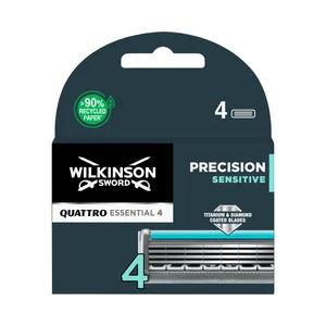 WILKINSON Quattro titanium sensitive Recambio maquinilla de afeitar con cabezal de 4 hojas 4 uds.