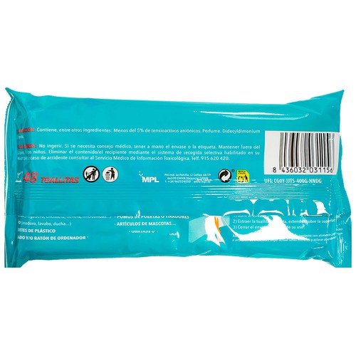 NEONOB Toallitas higienizantes multisuperficie NEONOB 48 uds.