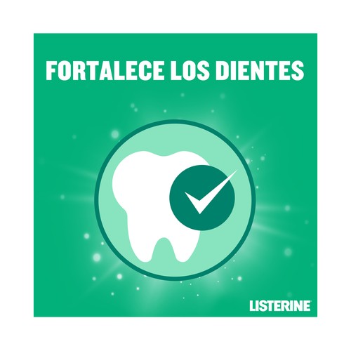 LISTERINE Enjuague bucal de uso diario, sin alcohol y con sabor a menta suave 500 ml.