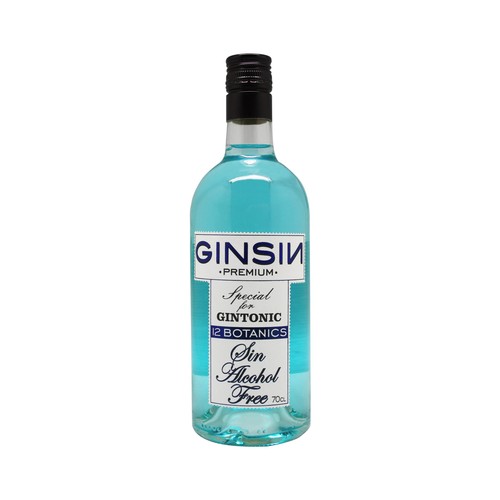 GINSIN Ginebra premium sin alcohol elaborada con 12 botánicos GINSIN botella 70 cl.