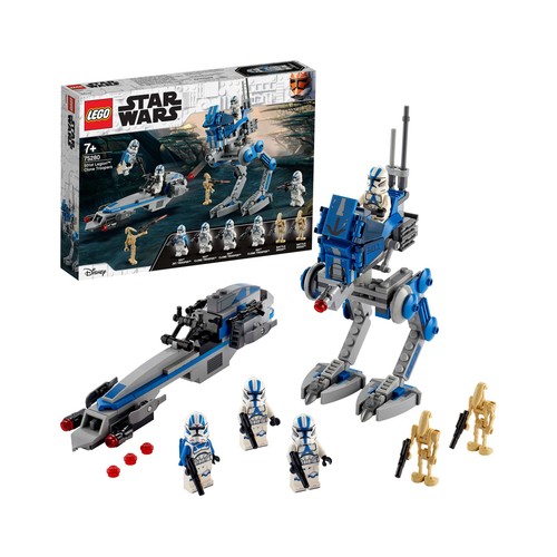 Juego de contrución Soldados Clon de la Legión 501 con 285 piezas, LEGO Star Wars 75280.