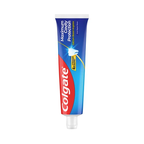 COLGATE Maximum caries protection Pasta de dientes con flúor, calcio y protección frente a las caries con sabor a menta 100 ml.