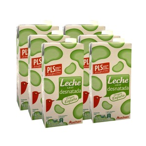 precios Auchan Leche Desnatada De Vaca 6 X 1L. Producto Alcampo en Alcampo