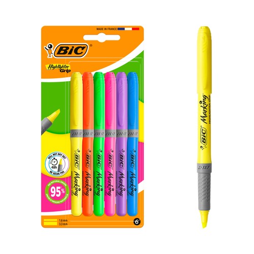 Set 6 subrayadores Highlighter Neón. BIC