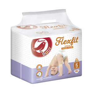 ALCAMPO BABY Pañales talla 5 para bebés de 13 a 18 kilogramos ALCAMPO BABY Flexfit 84 uds.