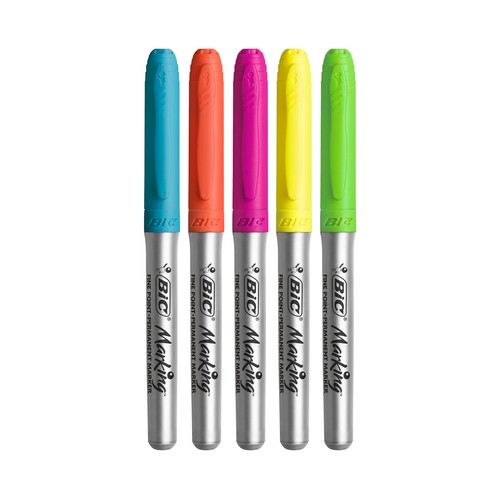 Marcador permanente a base de alcohol. Colores pastel e intensos. BIC.
