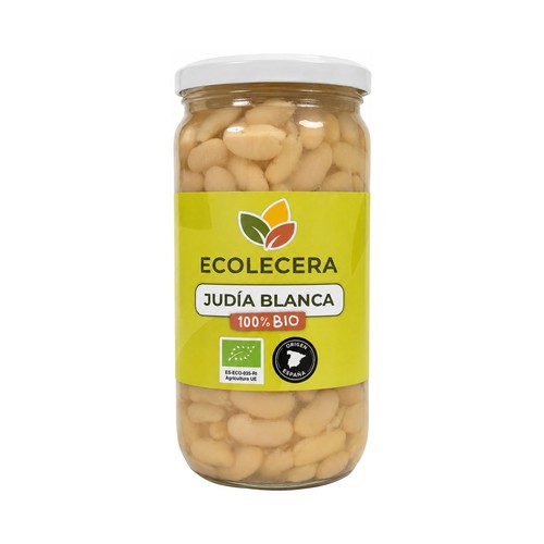 ECOLECERA Judía (alubia) blanca cocida ecológica 500 g.
