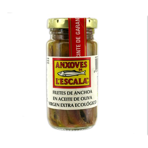 L'ESCALA Filetes de anchoa en aceite de oliva ecológico L'ESCALA 55 g.