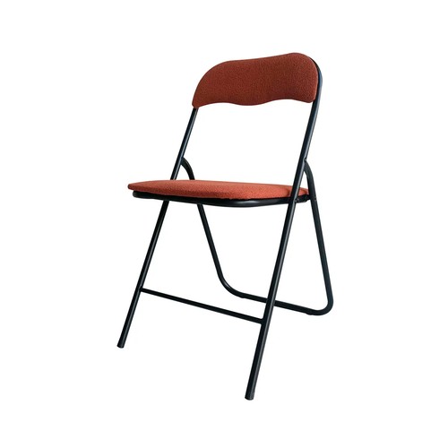 Silla plegable de acero, poliéster color tostado, CAMILLO RIGAMONTI.