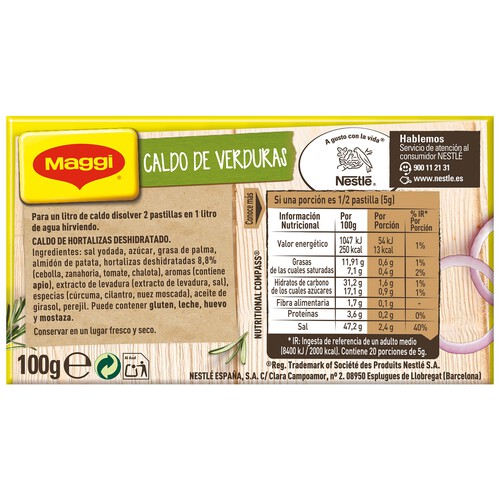 MAGGI Caldo de verduras MAGGI 110 g.