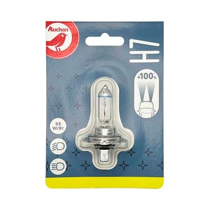 Imagen de Lámpara frontal de auto H7, 12V, 55W+100% Light, PRODUCTO ALCAMPO.