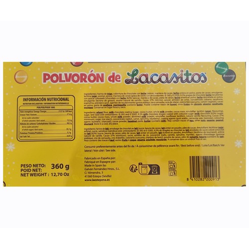 LA ESTEPEÑA Polvorón con lacasitos 360 g.