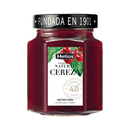 HELIOS Confitura natural con sabor a cereza 330 g.
