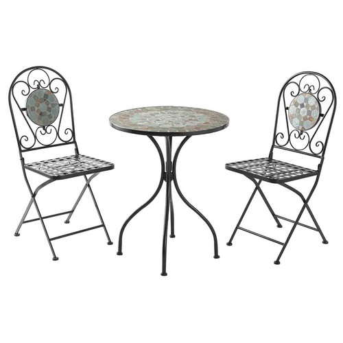 Set 3 Piezas Acero-Mosaico Modelo Trinidad  GARDENSTAR