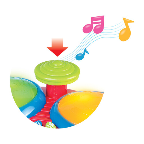 Tambor bongo con 3 modos de juego ONE TWO FUN ALCAMPO.