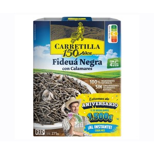 Imagen de CARRETILLA Fideuá negro con calamares 275 g.
