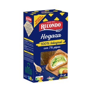 Imagen de RECONDO Pan tostado hogaza (100% integral) con 7% de pipas 240 g.