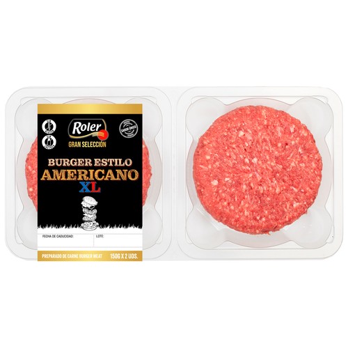 Burger meat XXL de vacuno al estilo americano ROLER Summumm 2 x 150 g.