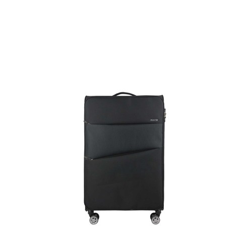 Maleta grande soft de 75 cm color negro y 8 ruedas, AIRPORT ALCAMPO.