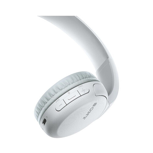 Auriculares bluetooth tipo diadema SONY WH-CH510, Bluetooth, control de volumen, conector USB Tipo C, color blanco.