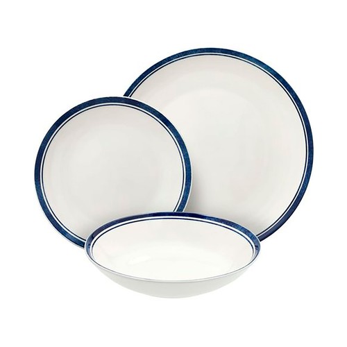 Vajilla 18 Piezas madison filo blu. TOGNANA