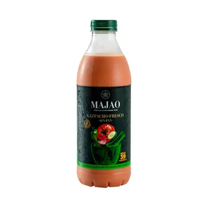 MAJAO Gazpacho fresco 100% natural, sin pan, sin gluten y majao en mortero MAJAO 1 l.