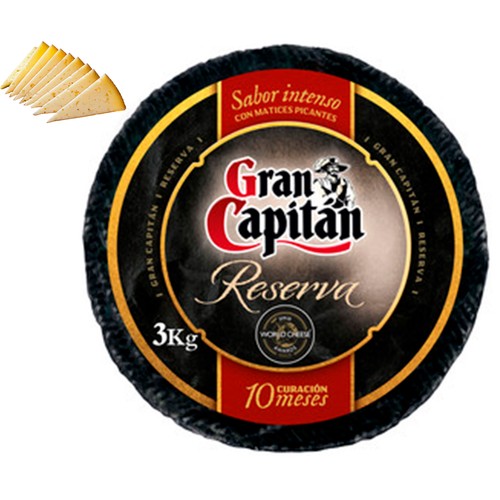 Queso curado añejo GRAN CAPITÁN - Tapeo 3 a 5 mm