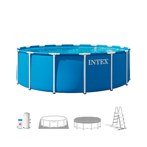 Piscina tubular con estructura metálica 4,57x1,22 mts. INTEX