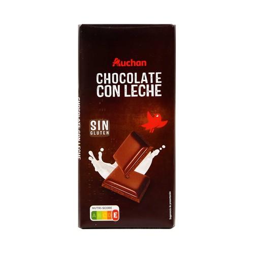 Tableta de chocolate con leche PRODUCTO ALCAMPO 150 g.