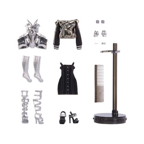 Muñeca blanco y negro Luna Madison con accesorios, RAINBOW HIGH Shadow.