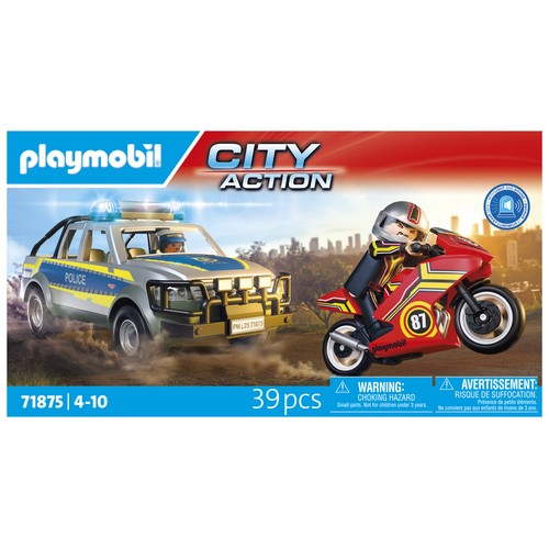 PLAYMOBIL City Action 71875 Pick Up Persecución Policial 39 Piezas +4 Años