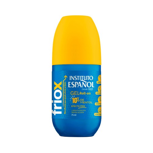INSTITUTO ESPAÑOL Friox Crema de masaje textura gel, efecto frío calmante, en roll on 75 ml. 