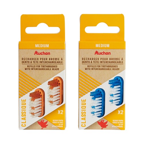 PRODUCTO ALCAMPO Classique Recambios para cepillo de dientes con cabezal con filamentos de dureza media 2 uds.