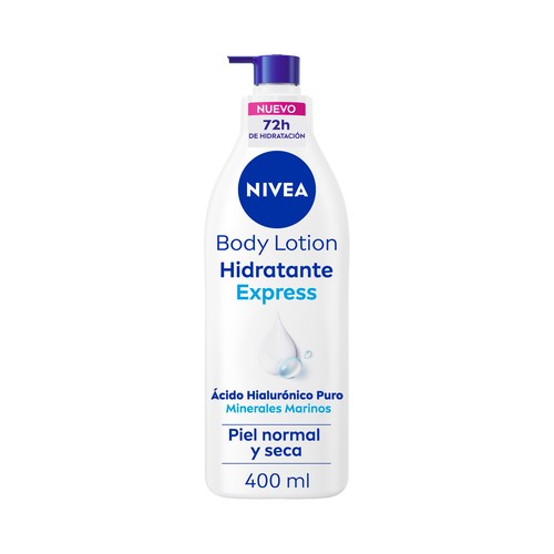 NIVEA Crema corporal hidratante express, para pieles normales y secas 400 ml.