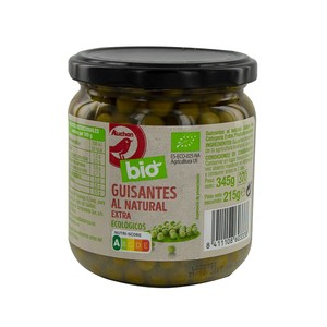 Imagen de ALCAMPO ECOLÓGICO Guisantes al Natural ALCAMPO ECOLÓGICO Frasco de 215 g.